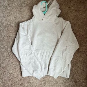 TNA cozy fleece perfect hoodie in Heather light oatmeal